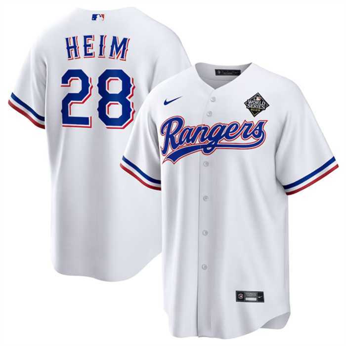 Men's Texas Rangers #28 Jonah Heim 2023 White World Series Stitched Baseball Jersey Dzhi,We sell and wholesale Men's Texas Rangers #28 Jonah Heim 2023 White World Series Stitched Baseball Jersey Dzhi on line form chian!